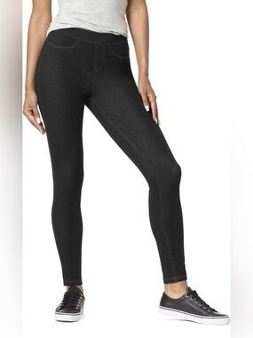 HUE Black Stretch Leggings for Women